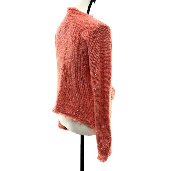 NWOT Sioni Wool Blend Knit Cardigan  Sequins S Jacket MSRP $129 Old Money - Picture 3 of 12